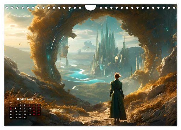 Produktbild: Portale in fremde Welten - Mystische Pforten (Wandkalender 2026 DIN A4 quer), CALVENDO Monatskalender