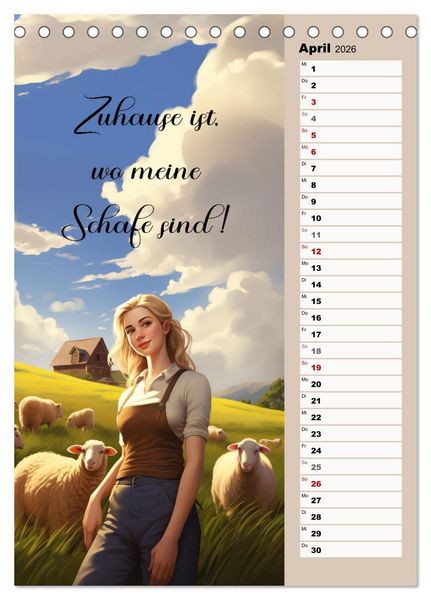Produktbild: Sch&auml;ferspr&uuml;che (Tischkalender 2026 DIN A5 hoch), CALVENDO Monatskalender
