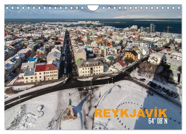 Produktbild: Reykjav&igrave;k 64&deg; 08' N (Wandkalender 2027 DIN A4 quer), CALVENDO Monatskalender