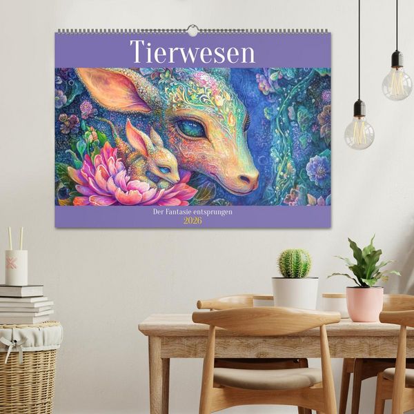 Produktbild: Tierwesen &ndash; Der Fantasie entsprungen (Wandkalender 2026 DIN A2 quer), CALVENDO Monatskalender
