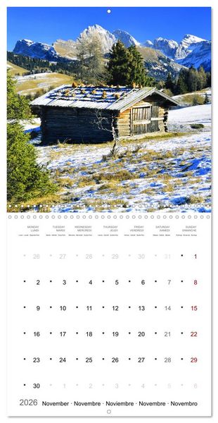 Produktbild: Dolomites Moments in the light (Wall Calendar 2026 12 &times; 12 Inch) CALVENDO 12 Month Wall Calendar