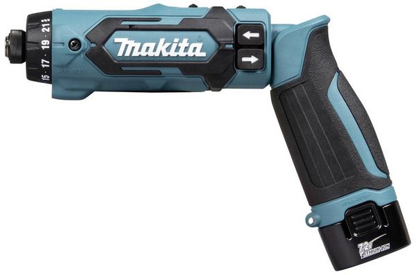 Produktbild: Makita DF012DSE Akku-Knickschrauber 7.2 V 1.5 Ah Li-Ion inkl. 2. Akku, inkl. Ladeger&auml;t, inkl. Koffer