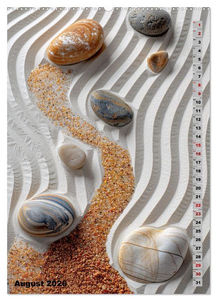 Produktbild: Zen aus Sand (Wandkalender 2026 DIN A2 hoch), CALVENDO Monatskalender