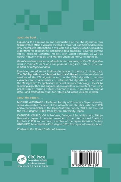 Produktbild: The EM Algorithm and Related Statistical Models