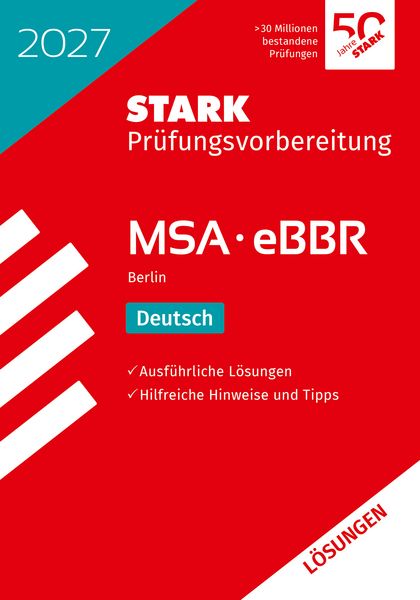 Produktbild: STARK L&ouml;sungen zu Deutsch - MSA/eBBR 2027 Berlin - Pr&uuml;fungsvorbereitung