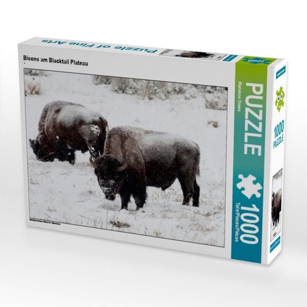 Produktbild: CALVENDO Puzzle Bisons am Blacktail Plateau | 1000 Teile Lege-Gr&ouml;&szlig;e 64x48cm Foto-Puzzle f&uuml;r gl&uuml;ckliche Stunden