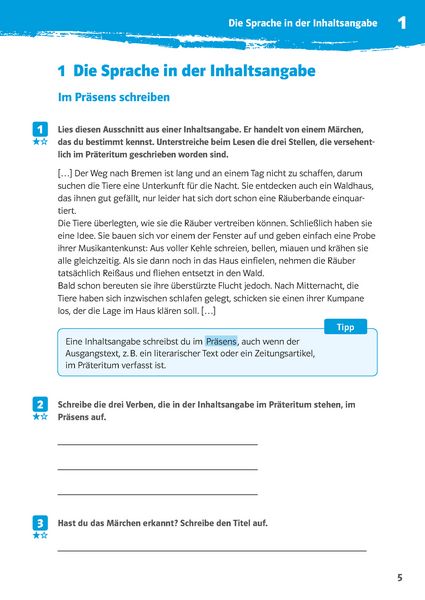 Produktbild: Klett 10-Minuten-Training Deutsch Aufsatz Inhaltsangabe 6. - 8. Klasse