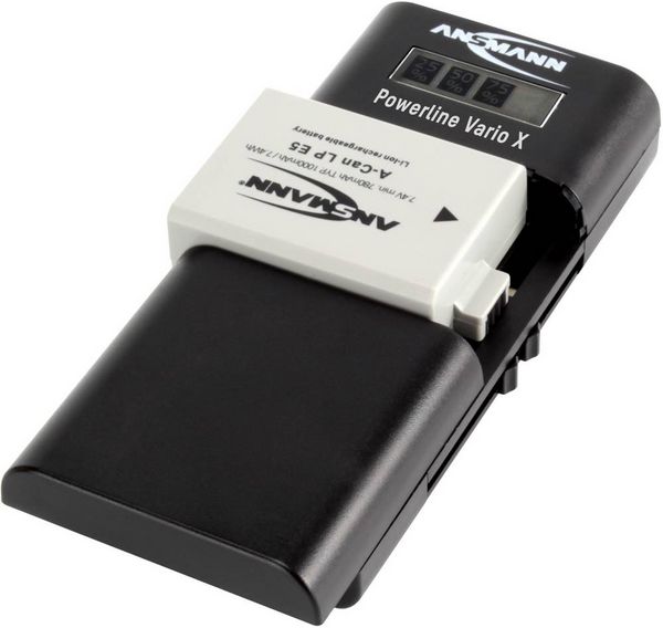 Produktbild: Ansmann Powerline Vario X 1001-0085 Kamera-Ladeger&auml;t Passender Akku LiIon, LiPo, NiMH