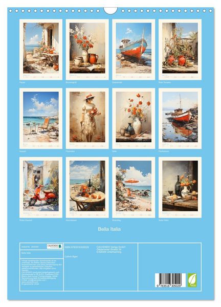 Produktbild: Bella Italia (Wandkalender 2026 DIN A3 hoch), CALVENDO Monatskalender