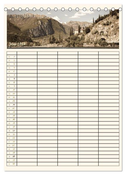 Produktbild: Der Gardasee im Norden - Familienplaner 2026 (Tischkalender 2026 DIN A5 hoch), CALVENDO Monatskalender