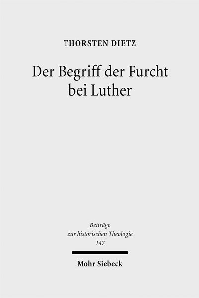 Produktbild: Der Begriff der Furcht bei Luther