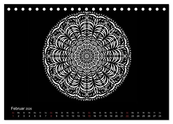 Produktbild: Entspannung und Ruhe durch Mandalas (Tischkalender 2026 DIN A5 quer), CALVENDO Monatskalender