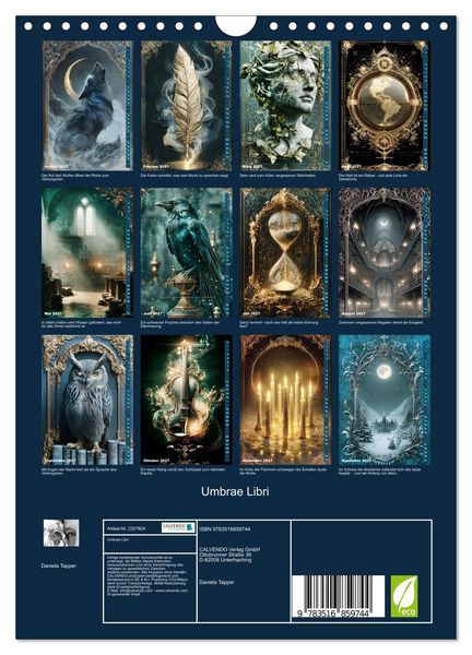 Produktbild: Umbrae Libri (Wandkalender 2027 DIN A4 hoch), CALVENDO Monatskalender