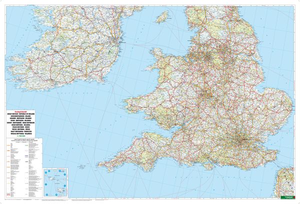 Großbritannien - Irland Autokarte