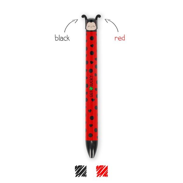 Produktbild: Legami Zweifarbiger Kugelschreiber - Click&Clack - Ladybug "Get Lucky"