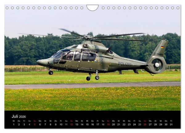 Produktbild: Helicopter 2026 (Wandkalender 2026 DIN A4 quer), CALVENDO Monatskalender