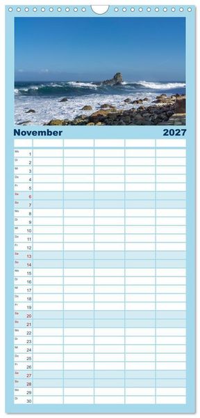 Produktbild: Familienplaner 2027 - Kanaren - wundersch&ouml;ne Inseln im Atlantik mit 5 Spalten (Wandkalender, 21 x 45 cm) CALVENDO