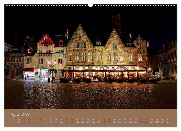 Produktbild: Br&uuml;gge und Gent im Zwielicht (Wandkalender 2026 DIN A2 quer), CALVENDO Monatskalender