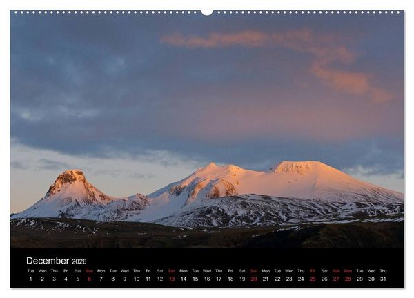 Produktbild: Iceland 2026 (High Quality Premium Wall Calendar 2026 DIN A2 landscape),CALVENDO 12 Month Wall Calendar