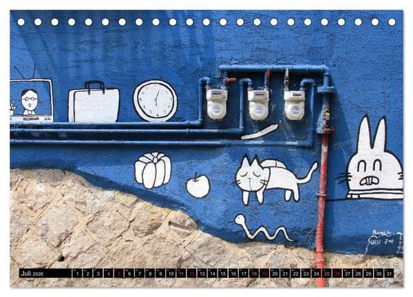 Produktbild: Street Art Seoul (Tischkalender 2026 DIN A5 quer), CALVENDO Monatskalender