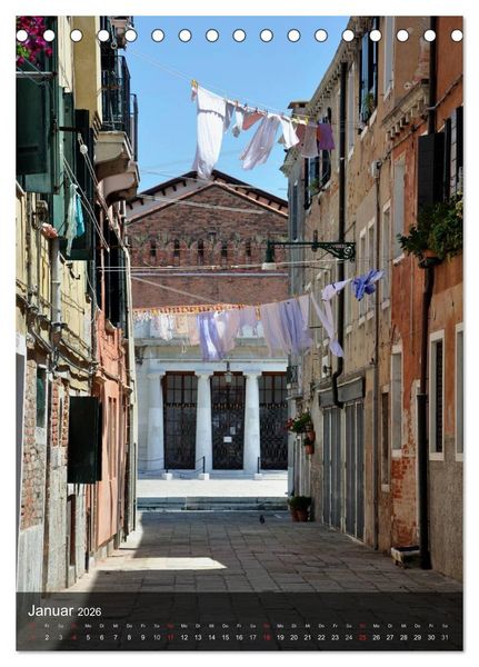 Produktbild: Fotografischer Streifzug durch Venedig (Tischkalender 2026 DIN A5 hoch), CALVENDO Monatskalender