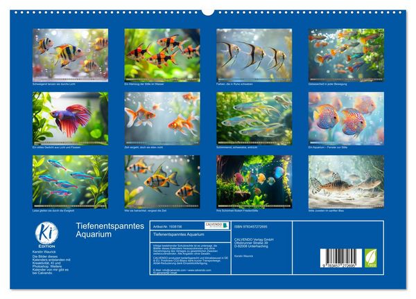 Produktbild: Tiefenentspanntes Aquarium (hochwertiger Premium Wandkalender 2026 DIN A2 quer), Kunstdruck in Hochglanz