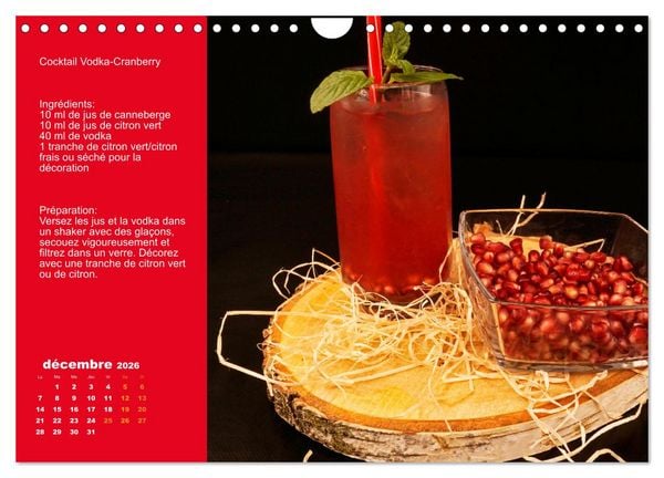 Produktbild: Cocktails de vodka Fascination (Calendrier mural 2026 DIN A4 vertical), CALVENDO calendrier mensuel