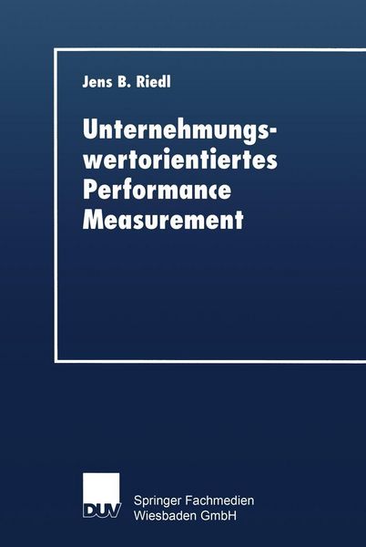 Produktbild: Unternehmungswertorientiertes Performance Measurement