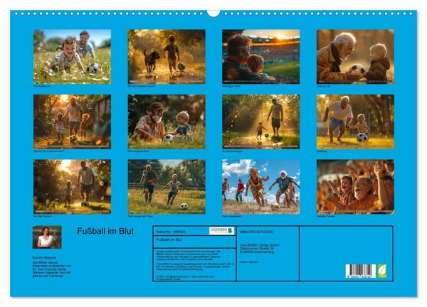 Produktbild: Fu&szlig;ball im Blut (Wandkalender 2026 DIN A2 quer), CALVENDO Monatskalender
