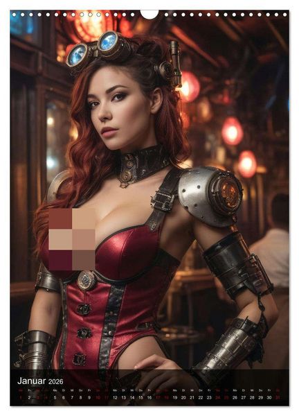 Produktbild: Steampunk - Stadtleben - Rotlichtviertel (Wandkalender 2026 DIN A3 hoch), CALVENDO Monatskalender