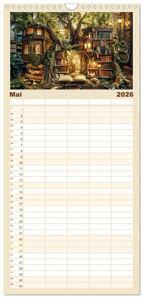 Produktbild: Familienplaner 2026 - Das versteckte Universum mit 5 Spalten (Wandkalender, 21 x 45 cm) CALVENDO