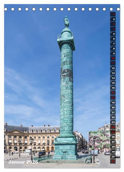 Produktbild: PARIS Stadtspaziergang (Tischkalender 2026 DIN A5 hoch), CALVENDO Monatskalender