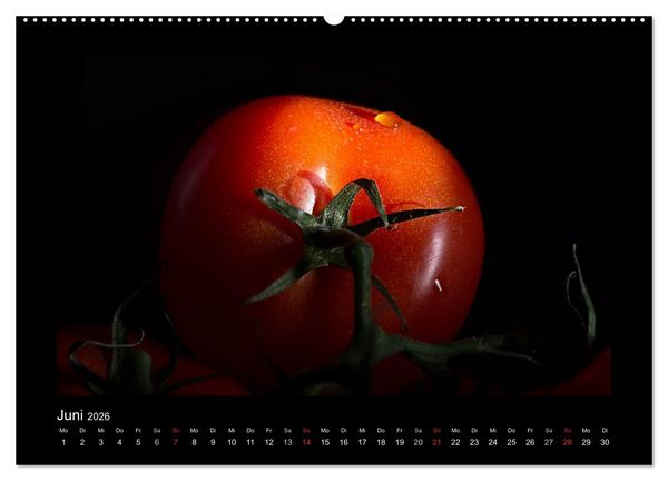 Produktbild: Rot (hochwertiger Premium Wandkalender 2026 DIN A2 quer), Kunstdruck in Hochglanz