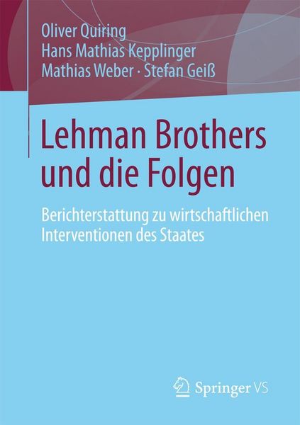 Produktbild: Lehman Brothers und die Folgen