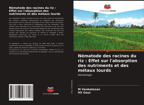 Produktbild: N&eacute;matode des racines du riz : Effet sur l'absorption des nutriments et des m&eacute;taux lourds