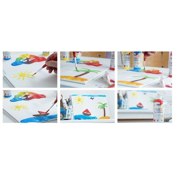 Produktbild: KREUL Bastelfarbe MUCKi gelb 250ml Flasche