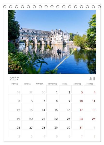 Produktbild: Tischplaner 2027 - Zauberhaftes Tal der Loire. Charmante St&auml;dte und pr&auml;chtige Schl&ouml;sser (A5 Tischkalender zum Aufstellen) CALVENDO
