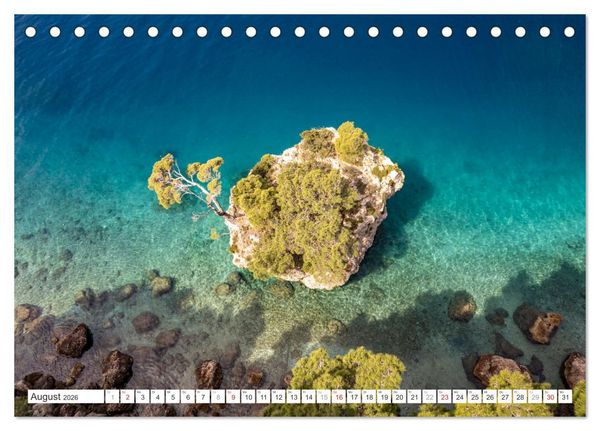 Produktbild: Kroatien von oben (Tischkalender 2026 DIN A5 quer), CALVENDO Monatskalender