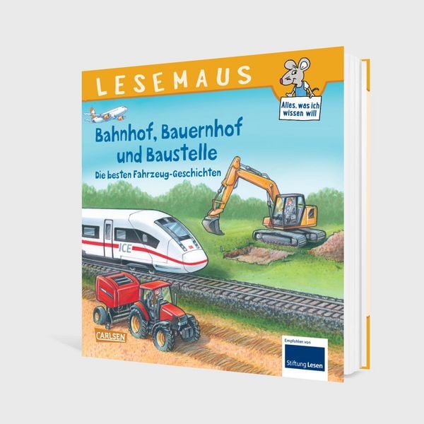 Produktbild: LESEMAUS Sonderb&auml;nde: Bahnhof, Bauernhof und Baustelle &ndash; Die besten Fahrzeug-Geschichten