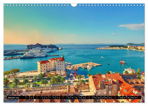 Produktbild: DALMATIEN - KROATISCHE K&Uuml;STE - Split mit Umgebung (Wandkalender 2026 DIN A3 quer), CALVENDO Monatskalender