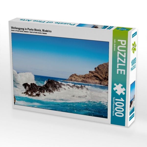 Produktbild: CALVENDO Puzzle Wellengang in Porto Moniz, Madeira | 1000 Teile Lege-Gr&ouml;&szlig;e 64x48cm Foto-Puzzle f&uuml;r gl&uuml;ckliche Stunden