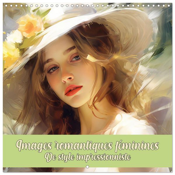 Produktbild: Images romantiques f&eacute;minines de style impressionniste (Calendrier mural carr&eacute; 2026 30x30 cm) Calendrier double avec une page pour vos prises de notes