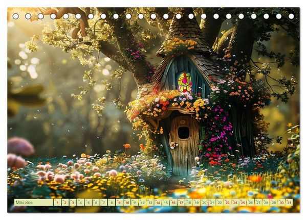 Produktbild: Das kleine H&auml;uschen im Wald (Tischkalender 2026 DIN A5 quer), CALVENDO Monatskalender