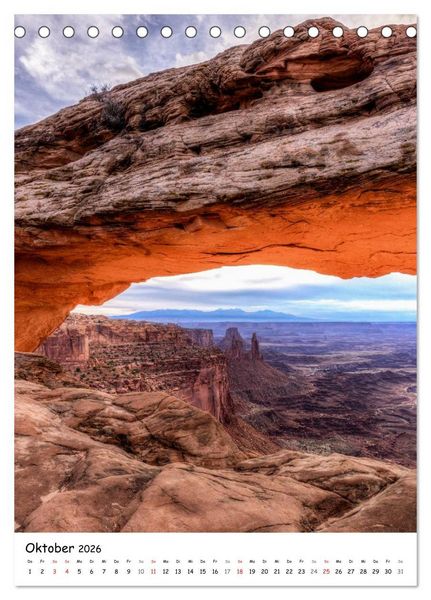 Produktbild: Eine Reise durch die Canyons der USA (Tischkalender 2026 DIN A5 hoch), CALVENDO Monatskalender