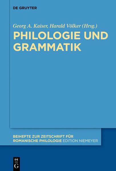 Produktbild: Philologie und Grammatik
