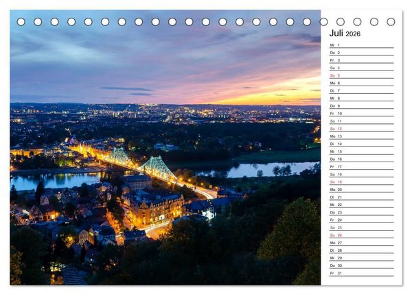 Produktbild: Barockstadt Dresden (Tischkalender 2026 DIN A5 quer), CALVENDO Monatskalender
