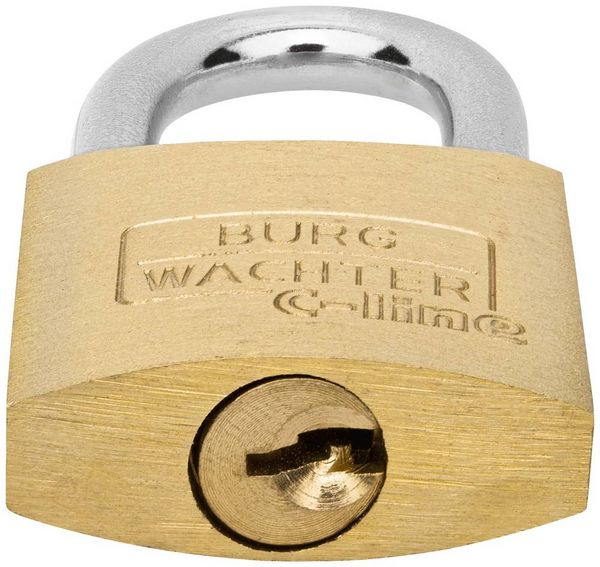 Produktbild: Burg W&auml;chter 3041 Vorh&auml;ngeschloss 25.00 mm verschieden schlie&szlig;end Messing Schl&uuml;sselschloss