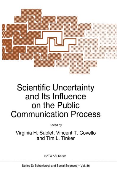 Produktbild: Scientific Uncertainty and Its Influence on the Public Communication Process