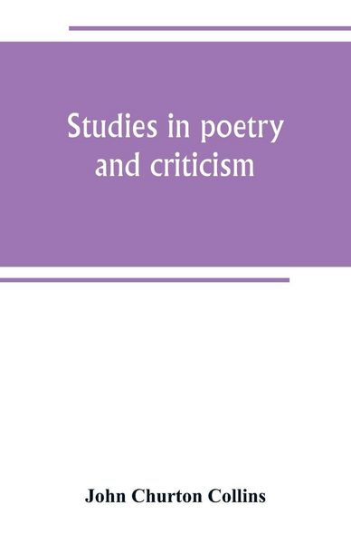 Produktbild: Studies in poetry and criticism