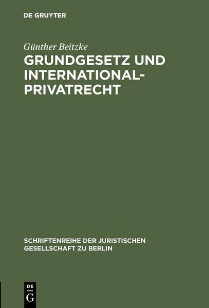 Produktbild: Grundgesetz und Internationalprivatrecht